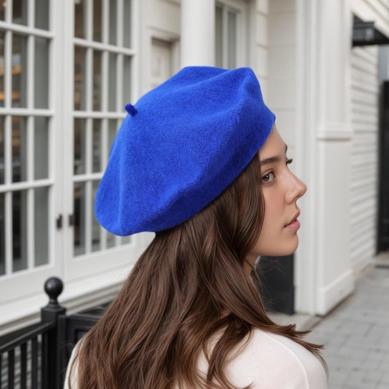 AURORAAEGIS French Beret Hats for Women - Classic Wool Beret Hats Soft Knit Winter Cloche for Daily Outfits - Image 3